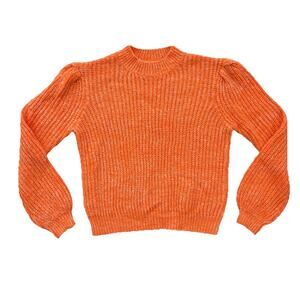 Brixton Bright Orange Knit Sweater Cozy Neon Women’s Small